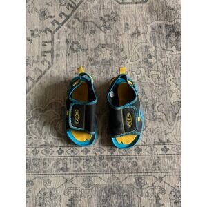 KEEN Kids Toddler‎ Seacamp II CNX Water Sandals Aqua/Yellow Adjustable size 7